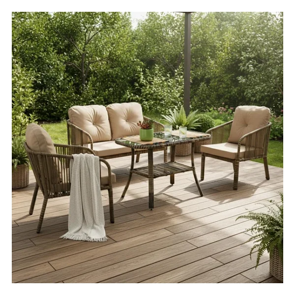 Capri Swing Artemis 2+1+1+Masa Rattan Bahçe & Balkon Takımı - Görsel 4