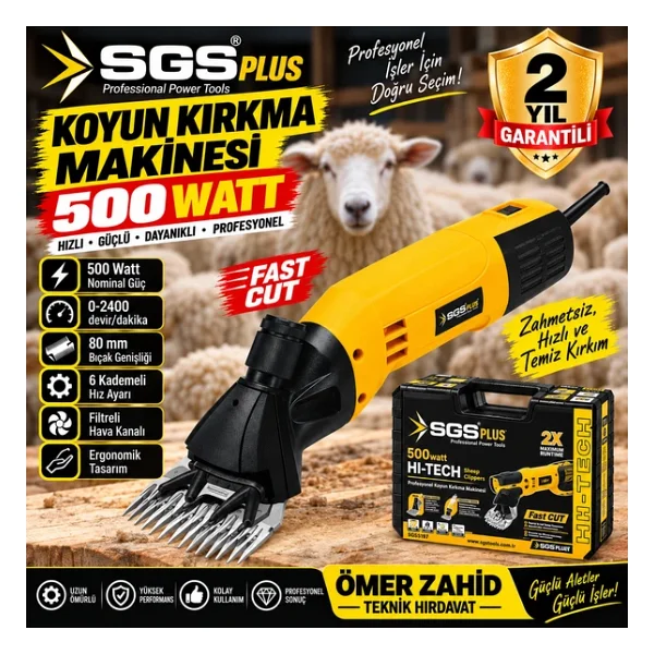 Sgs Plus Profesyonel 500 Watt Koyun Kırkma Makinesi - Görsel 5