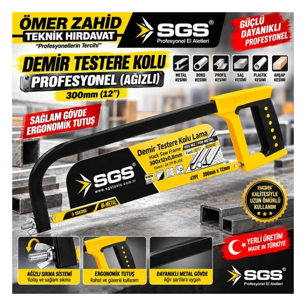 Sgs 202 300 Mm Demir Testere Kolu - Görsel 2