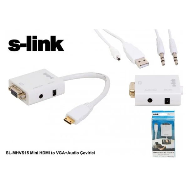 S-Link Sl-Mhvs15 Mini Hdmı To Vga Dönüştürücü - Görsel 6