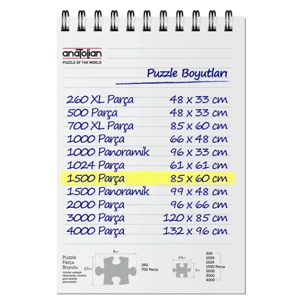 Anatolian Gölde Sonbahar 1500 Parça Puzzle 4581 - Görsel 6