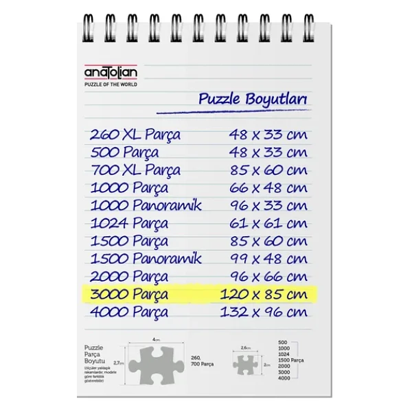 Anatolian Deniz Feneri 3000 Parça Puzzle 4934 - Görsel 8