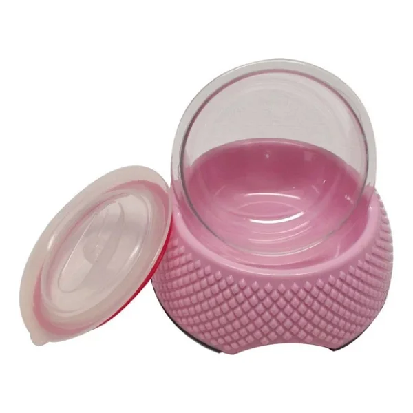 Saklama Kaplı Kedi Köpek Mama Kabı 19 Cm Pembe