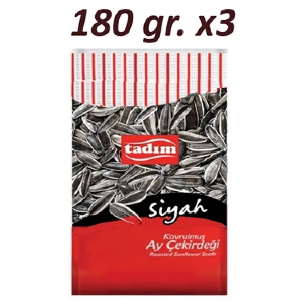 Tadım Ayçekirdeği 180 Gr Kavrulmuş Siyah Ve Bol Tuzlu 6 Li Karma Paket - Görsel 4