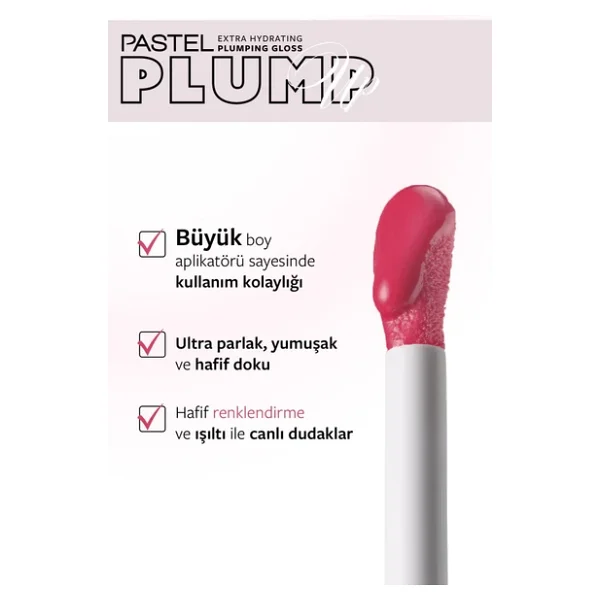 Pastel Plump Up Extra Hydrating Dolgunlaştırıcı 211 Pink Petal Dudak Parlatıcısı - Görsel 4