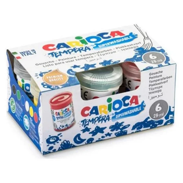 Carioca Yıkanabilir Parmak Boyası 25 Ml 6'lı - Görsel 3