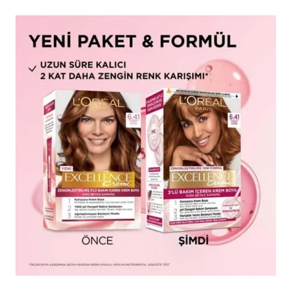 L'oreal Paris Excellence Creme 6.41 Fındık Kahvesi Saç Boyası - Görsel 6