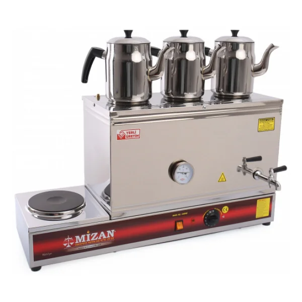 Mizan Mc208 40 Lt Üç Demlikli Elektrikli Pleytli Çay Kazanı - Görsel 4
