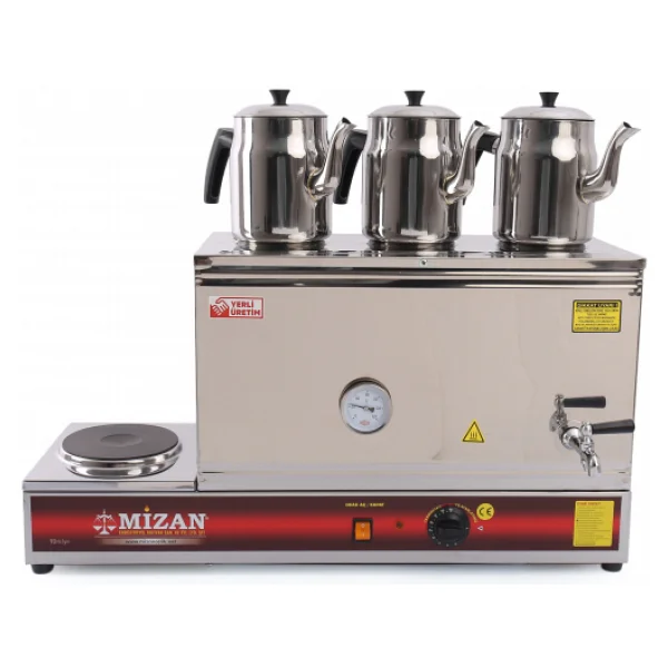 Mizan Mc208 40 Lt Üç Demlikli Elektrikli Pleytli Çay Kazanı - Görsel 5