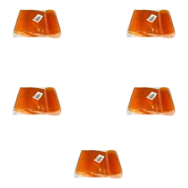 Plastik Şeffaf Turuncu Sup Kaşık - Tatlı Dondurma Kaşığı - 12.5 Cm. - 50 Adetlik 5 Paket - Görsel 3