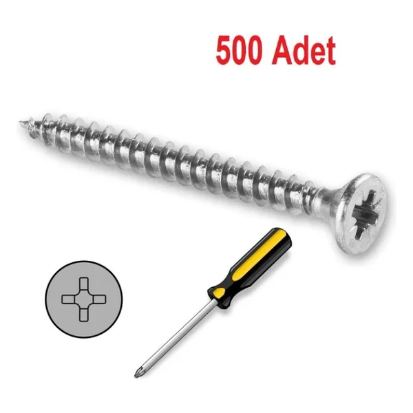 Meridyen Sunta Vidasi 3.5x50mm 500 Adet - Görsel 4