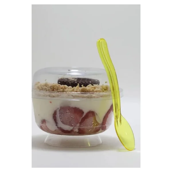 Plastik Şeffaf Sarı Sup Kaşık - Tatlı Dondurma Kaşığı - 12.5 Cm. - 50 Adetlik 3 Paket - Görsel 4