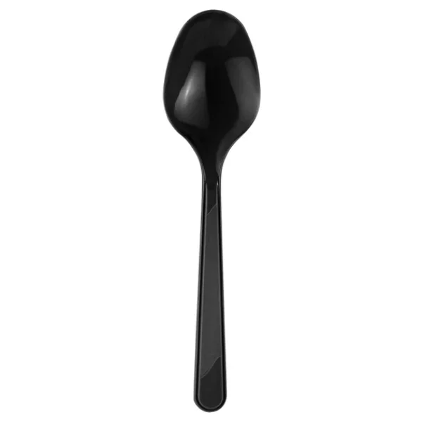Plastik Siyah Çatal Kaşık Bıçak Seti Takımı- 100 Ad. Çatal + 100 Ad. Bıçak + 100 Ad. Kaşık - 18 Cm. - Görsel 7