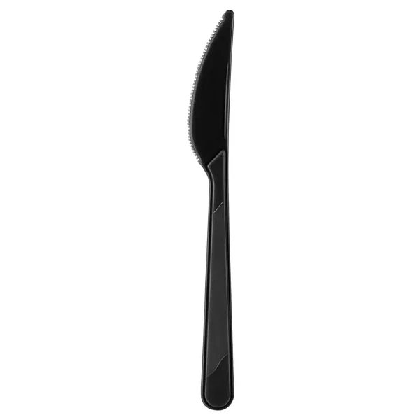 Siyah Plastik Bıçak - Parti Davet Piknik Yemek Bıçağı - 18 Cm. - 100'lü 10 Paket - Görsel 5