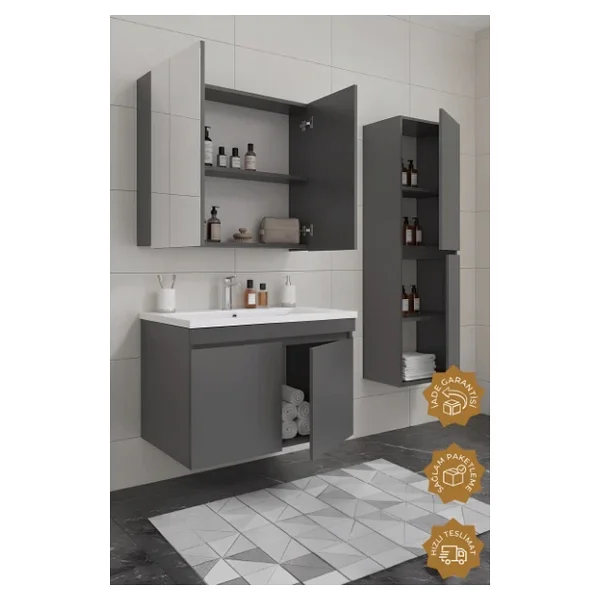 Teta Home Tokyo Boy Dolaplı 80 Cm Banyo Seti - Görsel 4