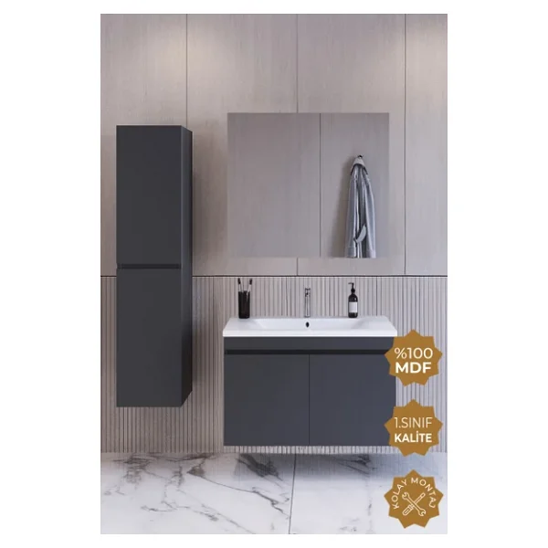 Teta Home Tokyo Boy Dolaplı 80 Cm Banyo Seti - Görsel 3