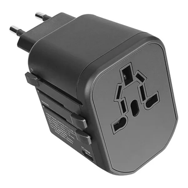 S-Link Sl-Wl20pd 2-USB 20 W Yedek Akım Sigortalı 100-240v Universal Priz Dönüştürücü - Görsel 2