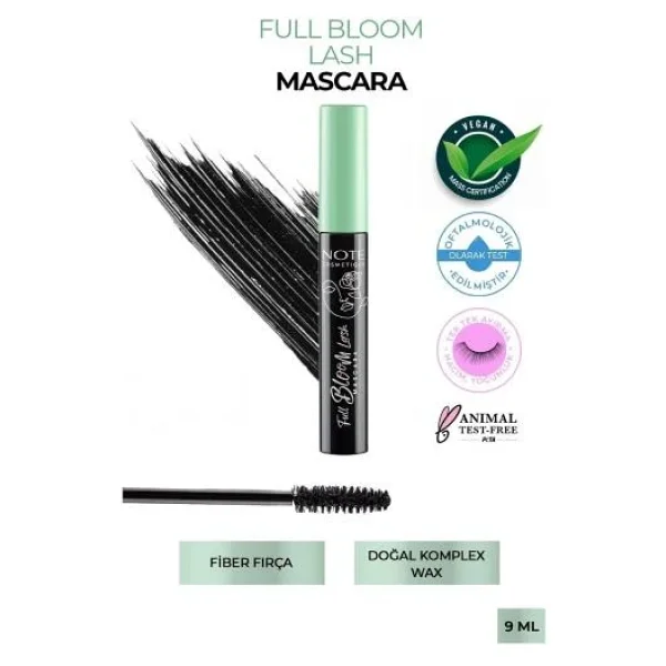 Note Full Bloom Lashes Siyah Maskara - Görsel 4
