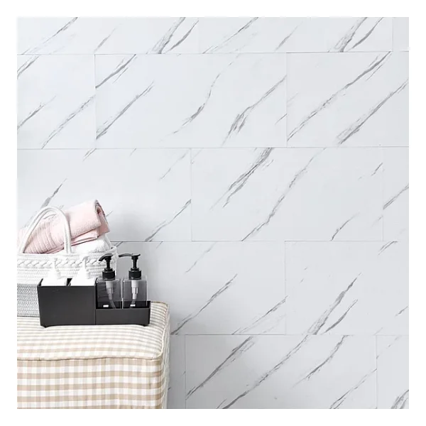 Renkli Duvarlar Tezgah Arası Kendinden Yapışkanlı Pvc Beyaz Kaplama Paneli 30x60 Cm - 30x60 Cm - Görsel 4