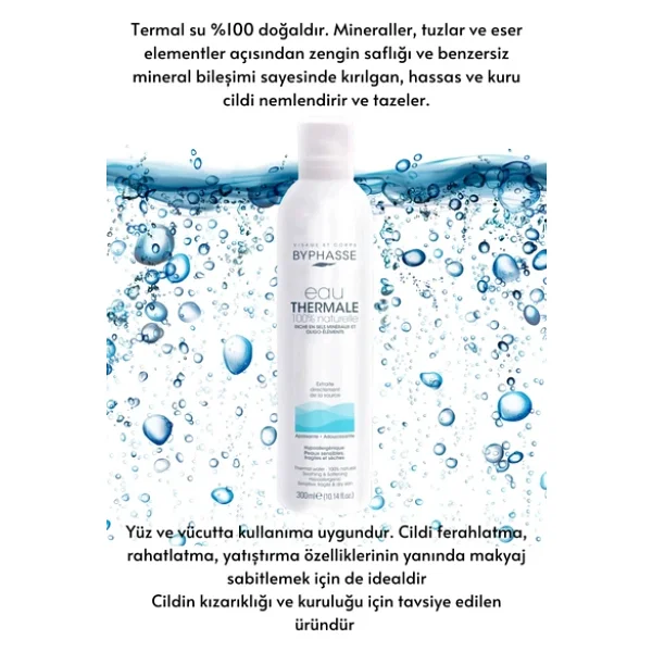 Byphasse Termal Water %100 Doğal Nemlendirici Termal Su 300ml - Görsel 6
