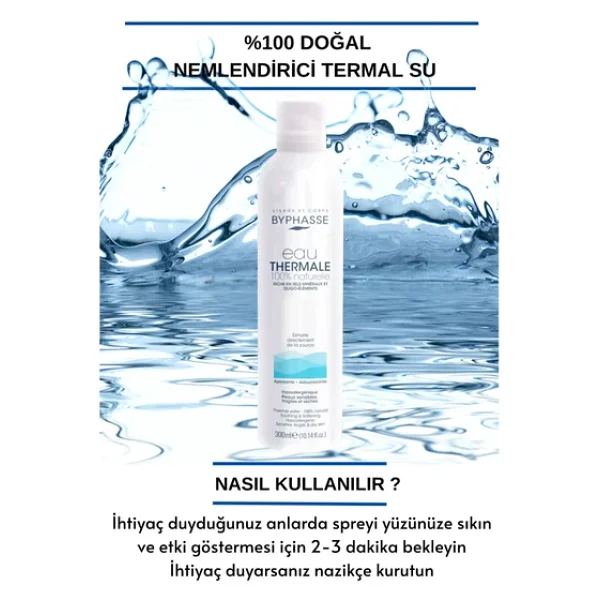 Byphasse Termal Water %100 Doğal Nemlendirici Termal Su 300ml - Görsel 7