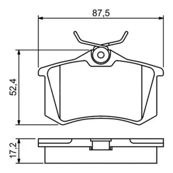 Mga Peugeot 807 2002-2014 Tırnaklı Tip Arka Fren Balatası Takım - Görsel 2