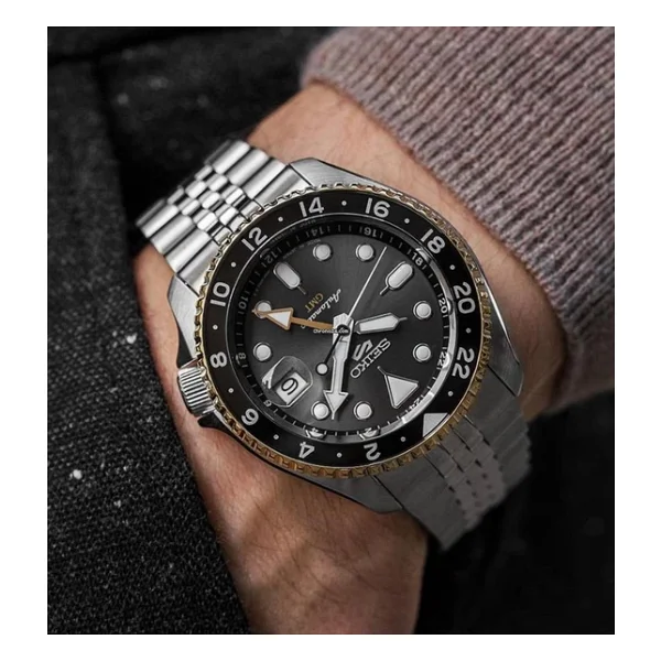 Seiko 5 Sports Skx Ssk021 Çelik Kordon Siyah-Altın Erkek Kol Saati - Görsel 5
