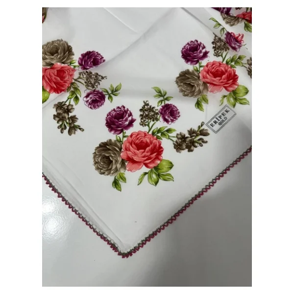 Eripek Oyalı Pamuk Yazma - 90 X 90 - Görsel 6
