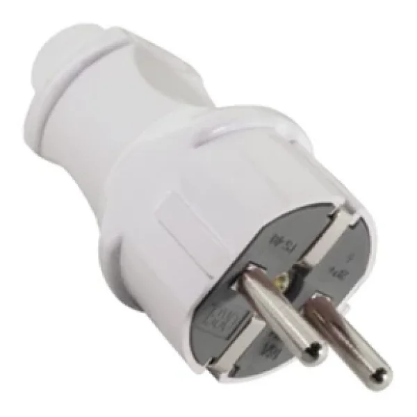Orel Topraklı Erkek Fiş Beyaz 220 Volt - Görsel 3