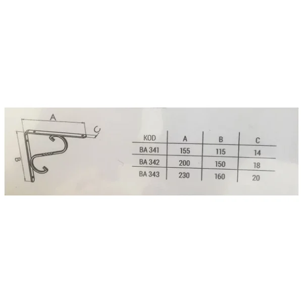 Flore Ferforje Raf Altı No:2 Beyaz 1 Adet - Görsel 4