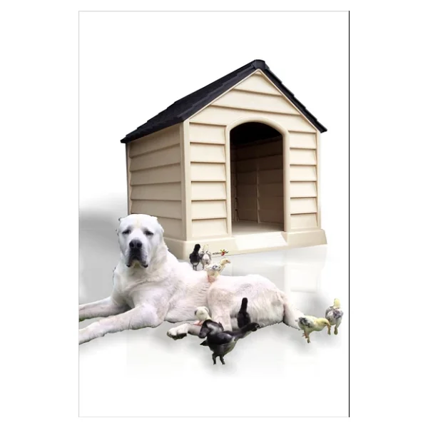 Dev Büyük Yüksek Geniş 100x95cm Isı Yalıtımlı Havalandırmalı Köpek Kulübesi Evi Yuvası Kümesi Kafesi - Görsel 3