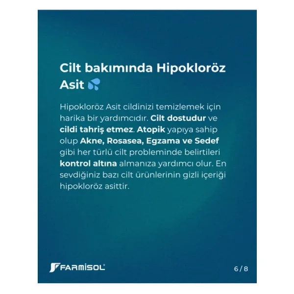 Farmisol Antiviral Hipokloröz Antiseptik 1 Lt El Yüz Ve Cilt Solüsyonu - Görsel 7