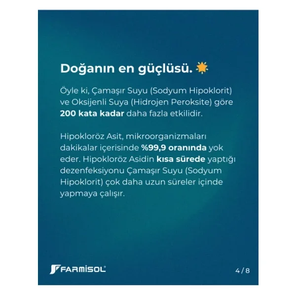 Farmisol Antiviral Hipokloröz Antiseptik 1 Lt El Yüz Ve Cilt Solüsyonu - Görsel 5