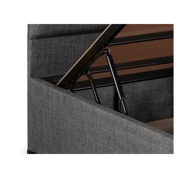 Niron Silver Baza Ve Başlık Seti 180x200 Cm Çift Kişilik Kaydırmaz Kumaşlı Gri Keten Baza Ve Başlığı - Görsel 8