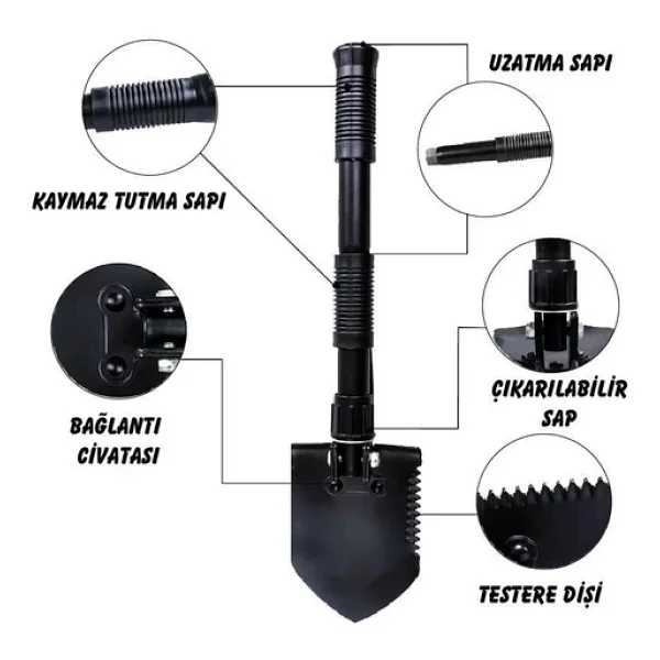 Nurgaz Ng-192 Katlanır Kürek - Görsel 3
