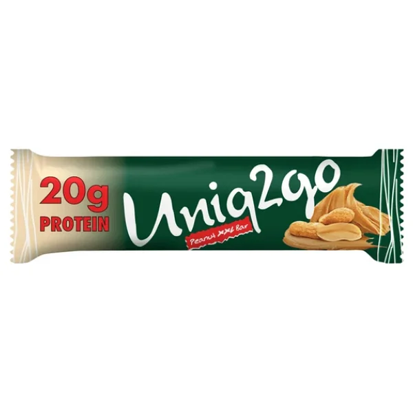 Uniq2go Peanut XXL - Fıstık Ezmeli XXL Proteinli Bar 12li Kutu X2 Kutu (24 Adet) - Görsel 3