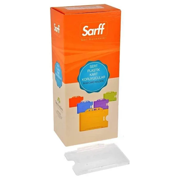 Sarff Kart Kabı Muhafaza Yatay Beyaz 50 Li (1 Paket 50 Adet) - Görsel 3