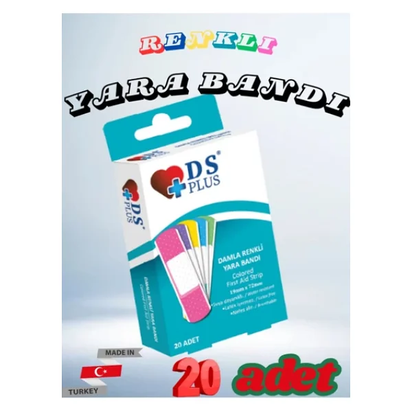 Ds Plus Renkli Su Geçirmez 20'li Yara Bandı - Görsel 3