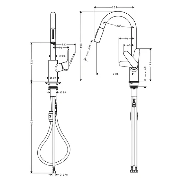 Hansgrohe Focus M41 31815 Mutfak Bataryası - Görsel 5