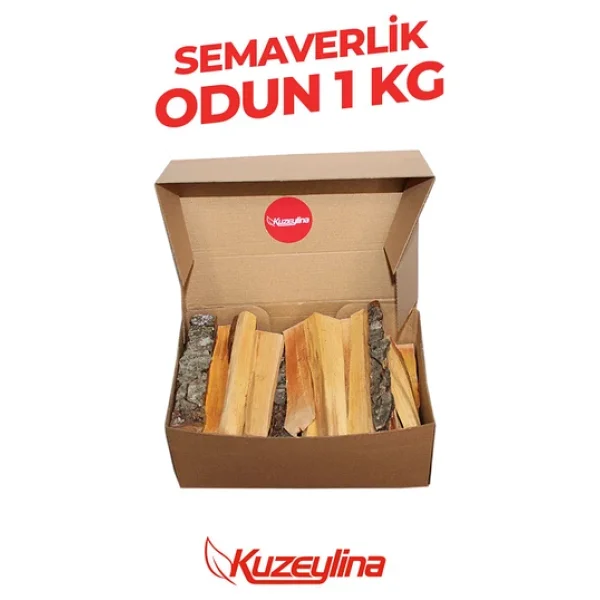 Kuzeylina Semaverlik Odun 1 Kg - 15- 17 Cm Özel Kutusunda Tek Kullanımlık - Görsel 2