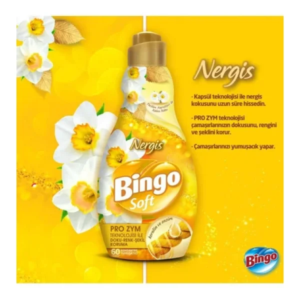 Bingo Soft Nergis Yumuşatıcı 60 Yıkama 1.44 Lt - Görsel 5