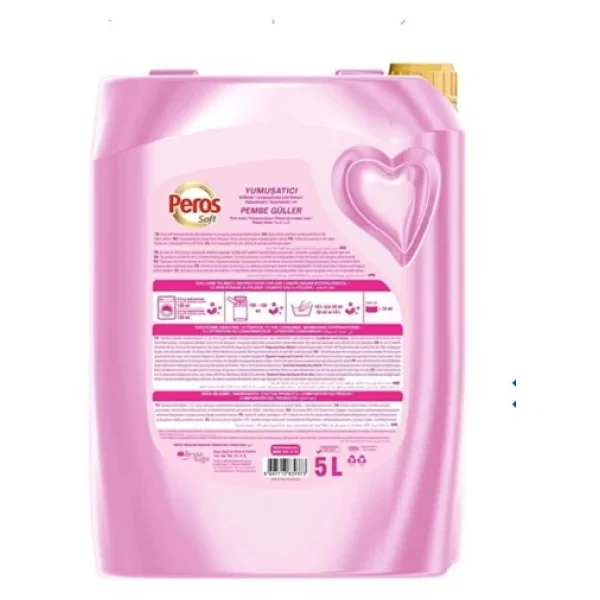 Peros Soft Pembe Güller Yumuşatıcı 50 Yıkama 5 Lt - Görsel 5