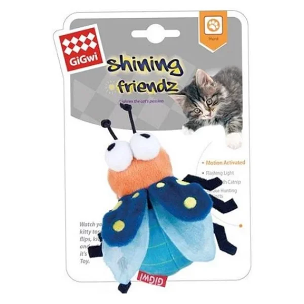 Gigwi Shining Friendz Catnipli Işıklı Arı Kedi Oyuncağı - Görsel 3