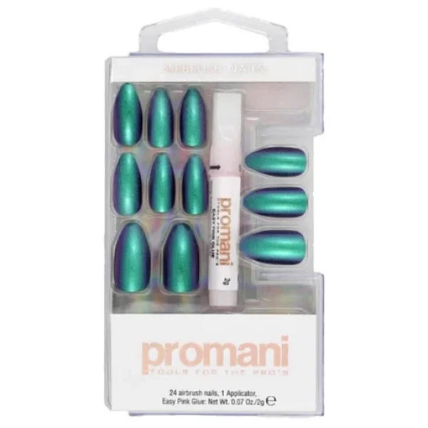 Promani Takma Tırnak Kiti Neon Petrol Pr-5657 - Görsel 3