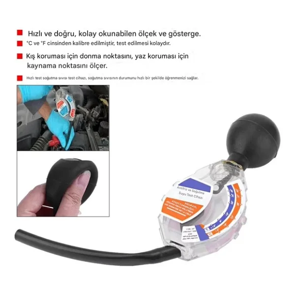 Antifiriz Ölçme Aleti Cihazı Elips Antifiriz Ölçüm Bomesi - Görsel 7