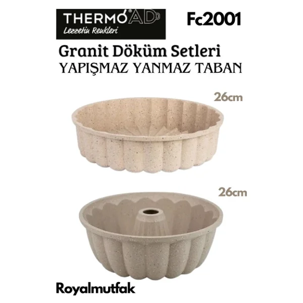 Thermoad 2'li Vizon Set Tart Kalıbı-kek Kalıbı Vizon - Görsel 5