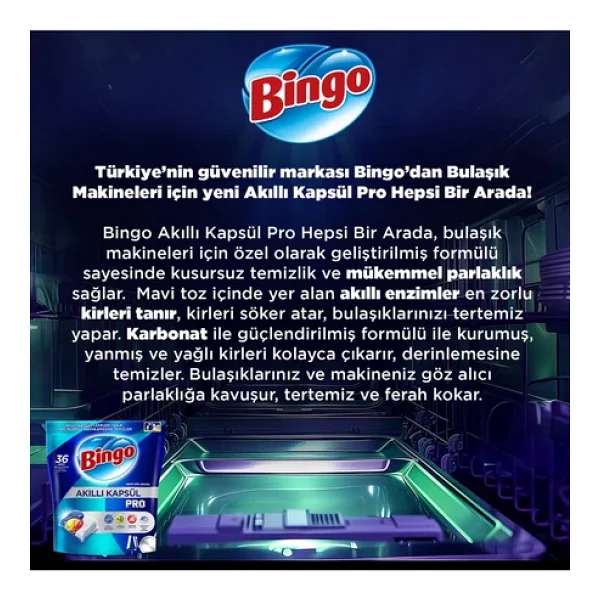 Bingo Akıllı Kapsül Pro Bulaşık Makinesi Tableti 80'li 2 Adet - Görsel 5