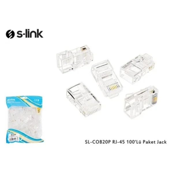 S-Link Sl-Cob20p 100'lü Rj45 Konnektör - Görsel 2