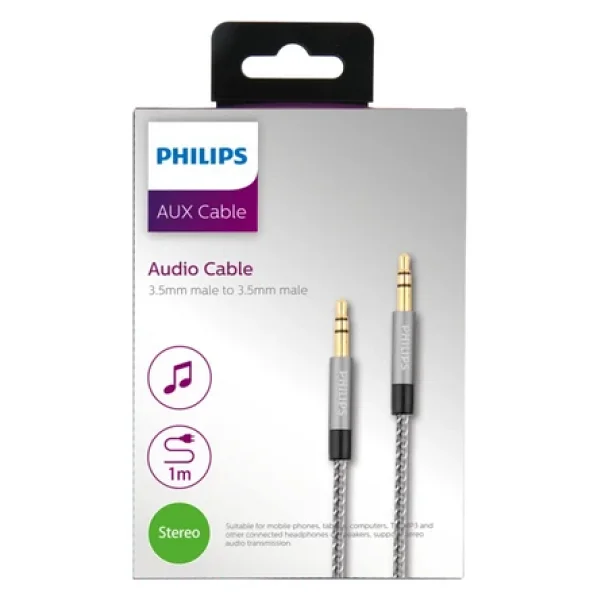 Philips Swr2114b/93 1 Mt 3.5mm Jack Aux Ses Kablosu - Görsel 3
