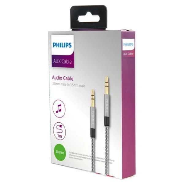 Philips Swr2114b/93 1 Mt 3.5mm Jack Aux Ses Kablosu - Görsel 4